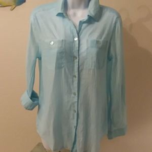 Chico's Button Down, Long Sleeve Shirt, Size 0